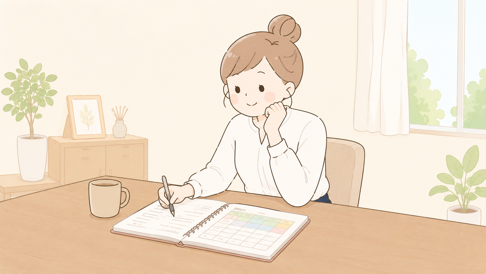 ライフプランで見通しが立ち、前向きになった女性