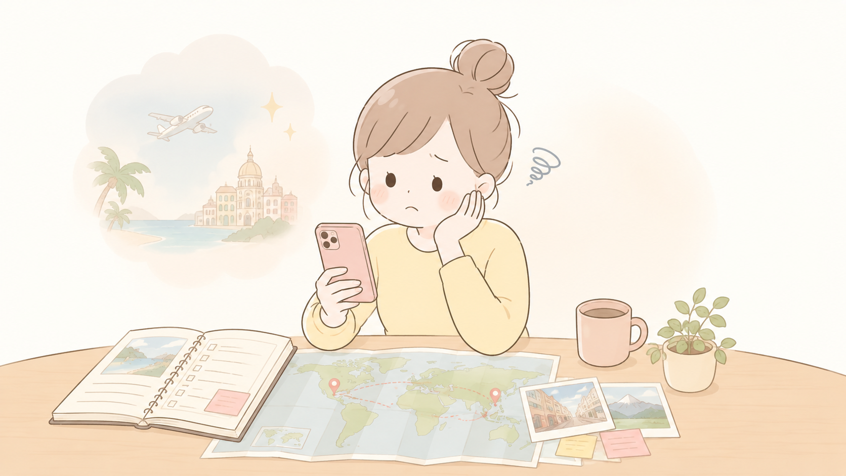 円安で旅行計画が崩れた女性